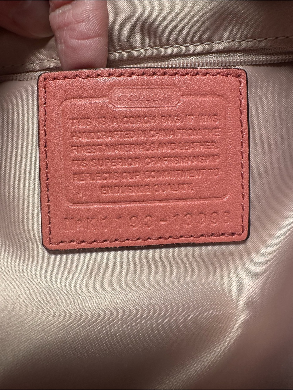 Coach Poppy Hippie Leather Hobo Bag with Matching Wallet in Salmon Pink - Picture 10 of 16